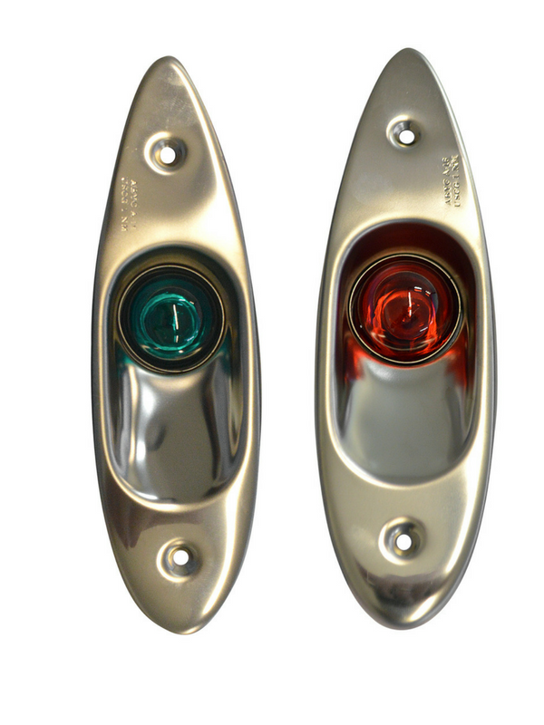 ΦΑΝΟΙ ΠΛΕΥΡΙΚΟΙ ΝΑΥΣΙΠΛΟΪΑΣ ΙΝΟΧ 12V, ΧΩΝΕΥΤΟΙ  (ζευγος) - compomare marine chandlers