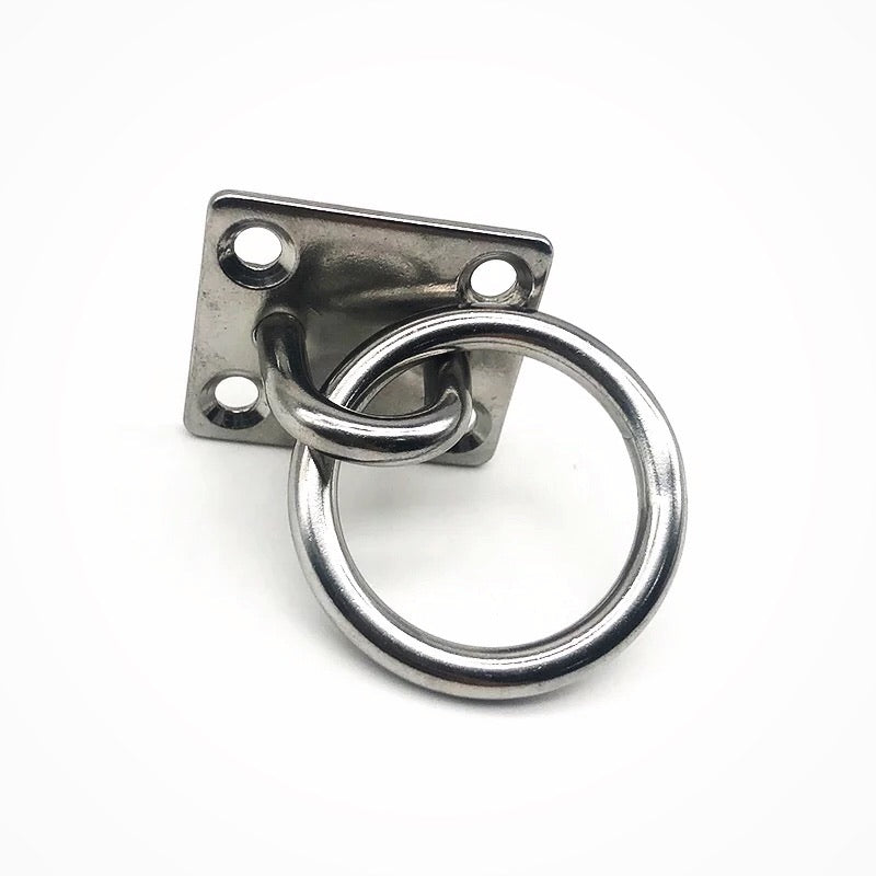 Μάπα πλακα τετράγωνη με κρικο inox AISI 316