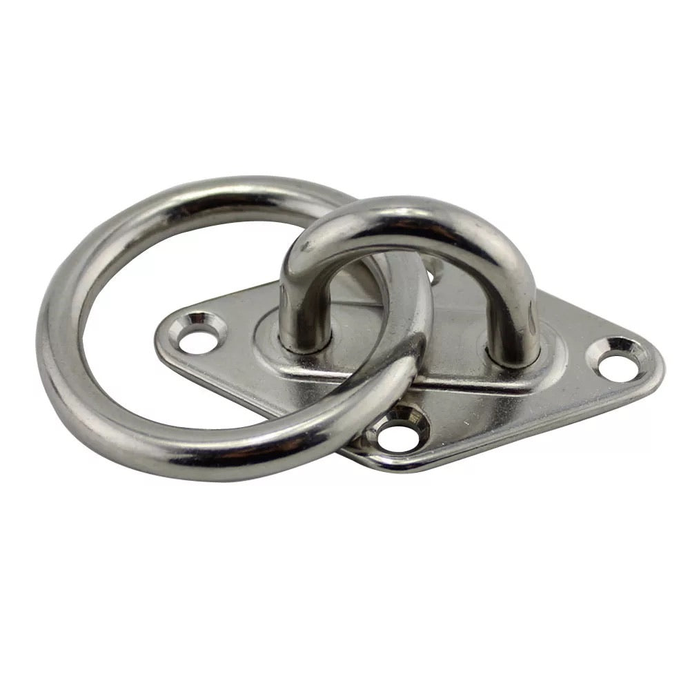 Μάπα πλάκα ρόμβου με κρίκο, inox 316